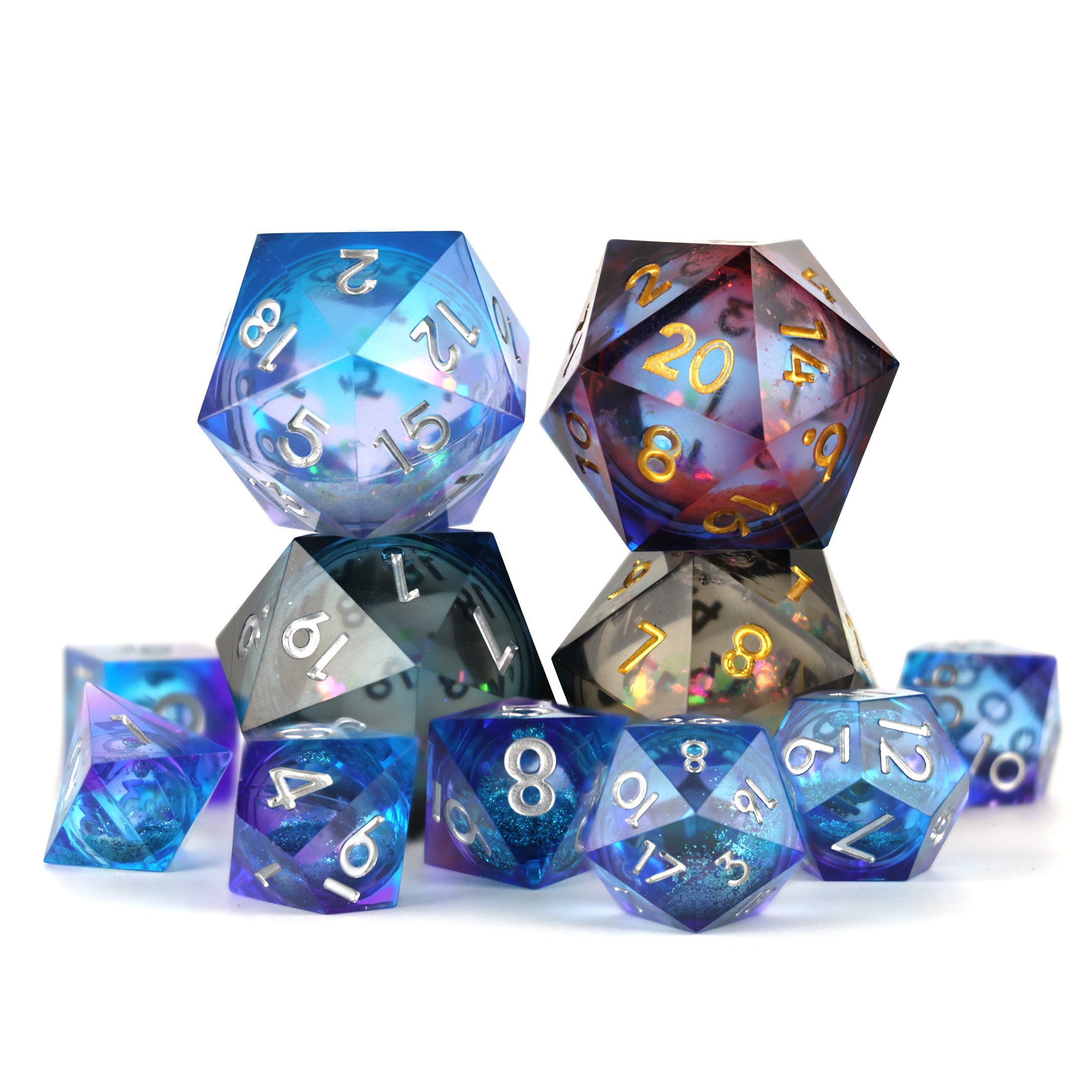 35mm Group Photo of Liquid Core D20 Dice