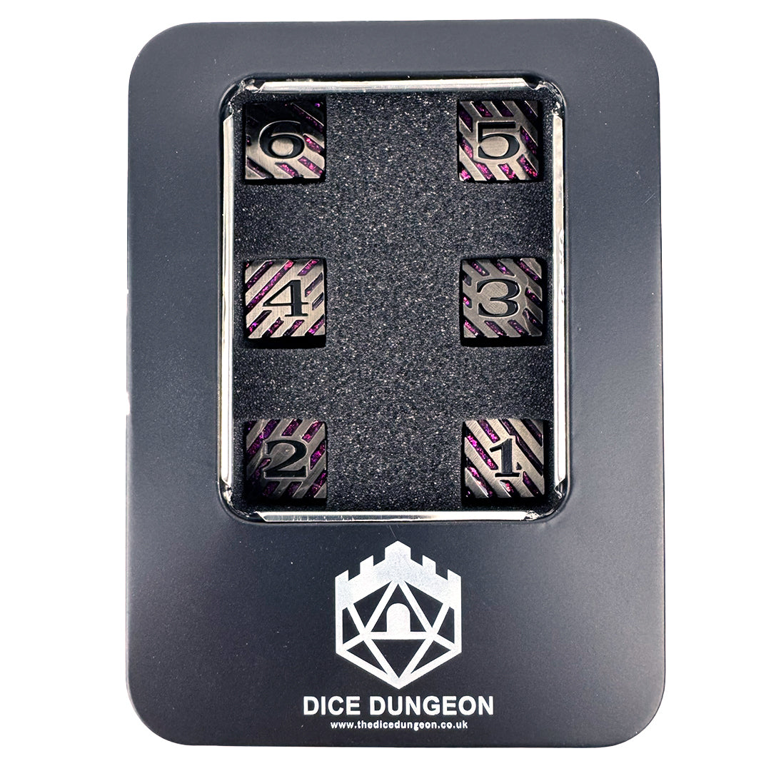 bloodstone dnd 6 piece 6d6 dice set with tin