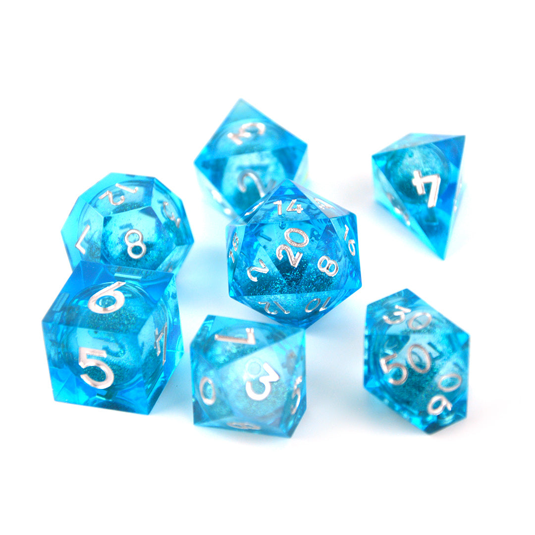 Dungeons and Dragons Dice set, resin liquid core.