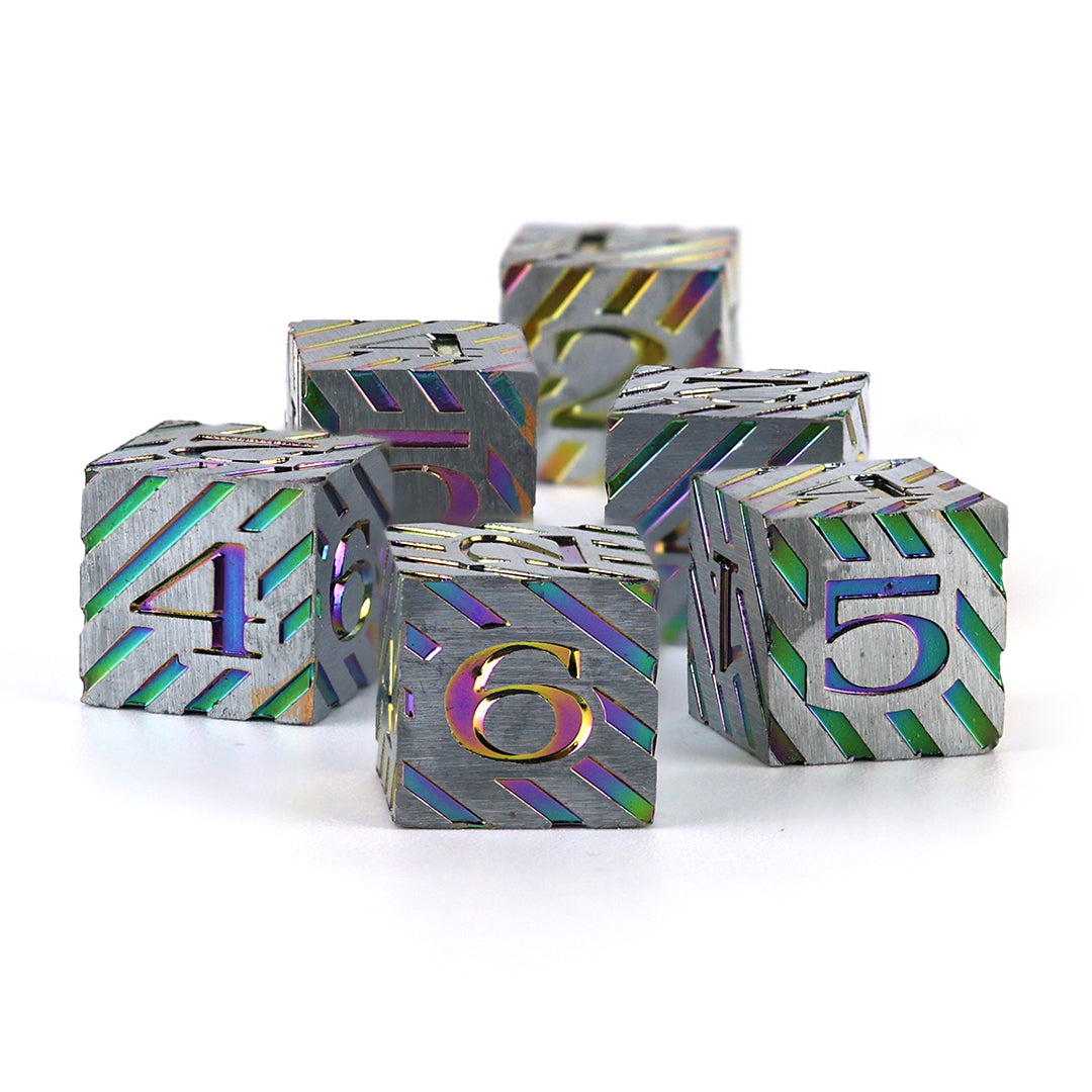 rainbow d6 dnd dice set
