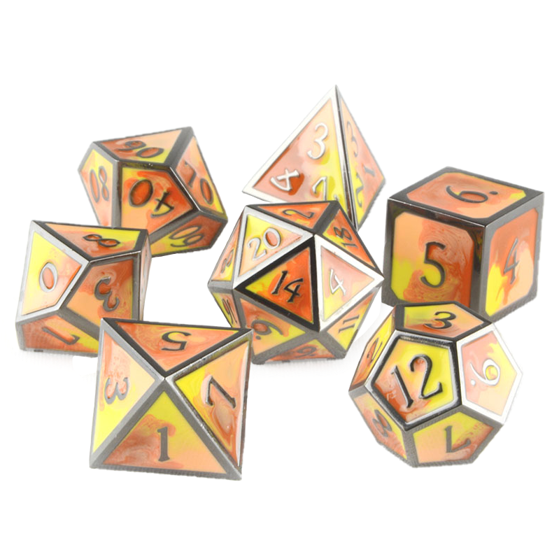 Burning Hands metal dnd dice
