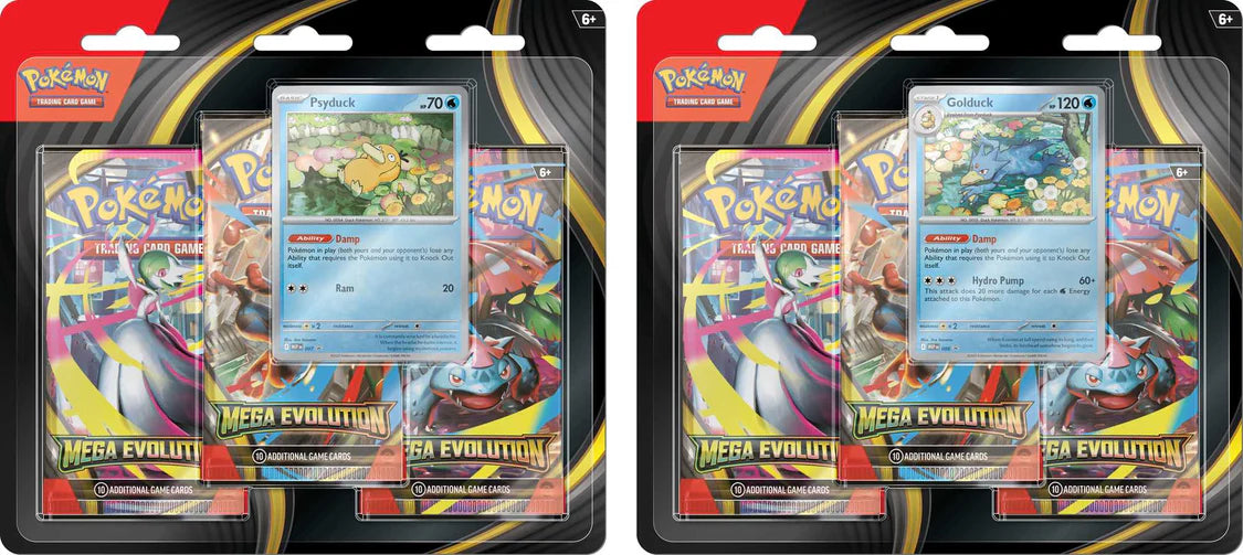 Pokemon Mega Evolution 3 Pack Blister Golduck & Psyduck Promo