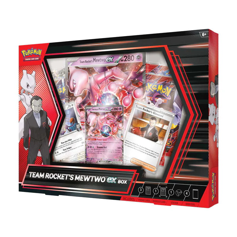 Pokémon TCG: Team Rocket's Mewtwo ex Box right view