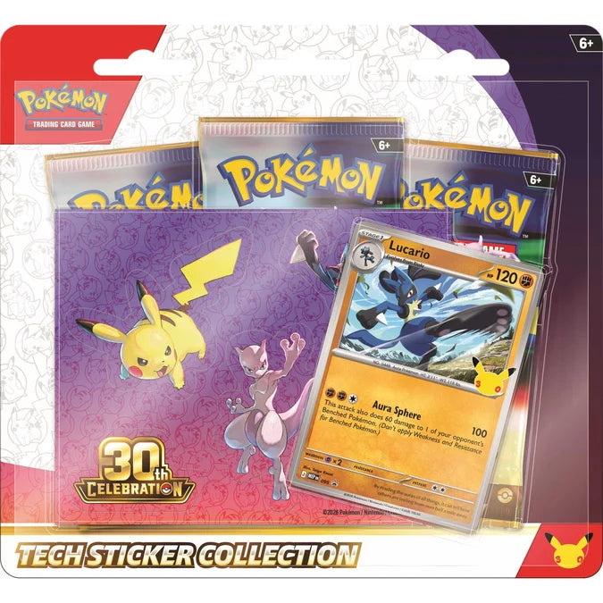 Pokemon 30th Celebration Tech Sticker Collection Lucario