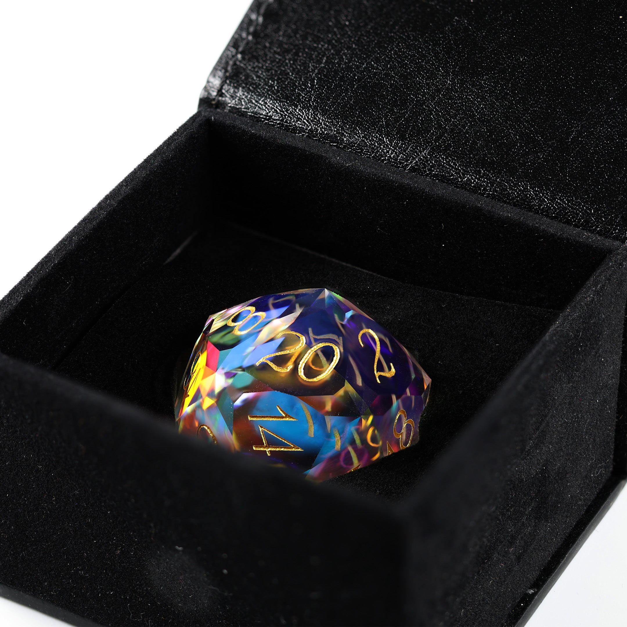 Prismatic Orb - Rainbow Crystal Prism Gemstone D20