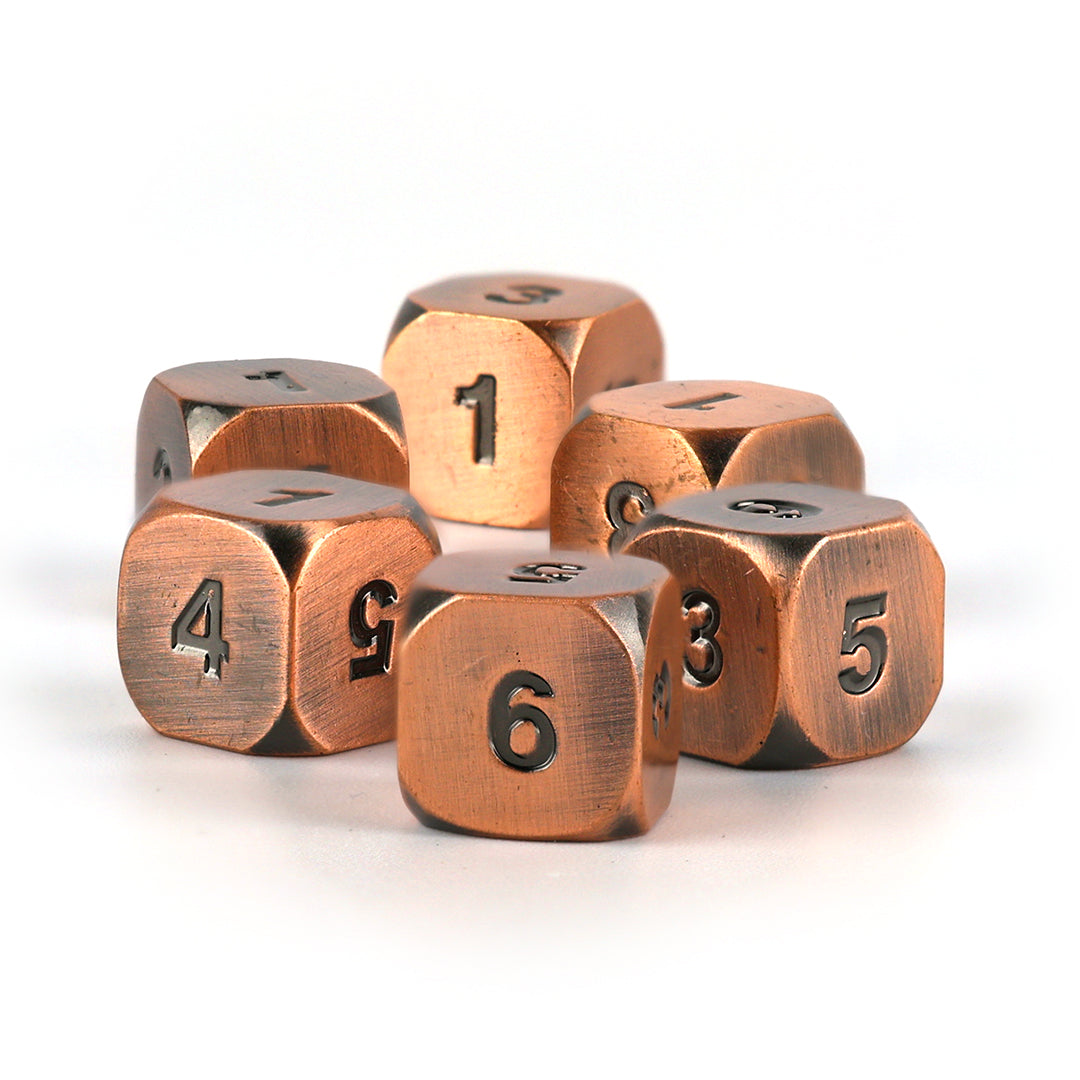 Tarnished Bronze d6 dice set