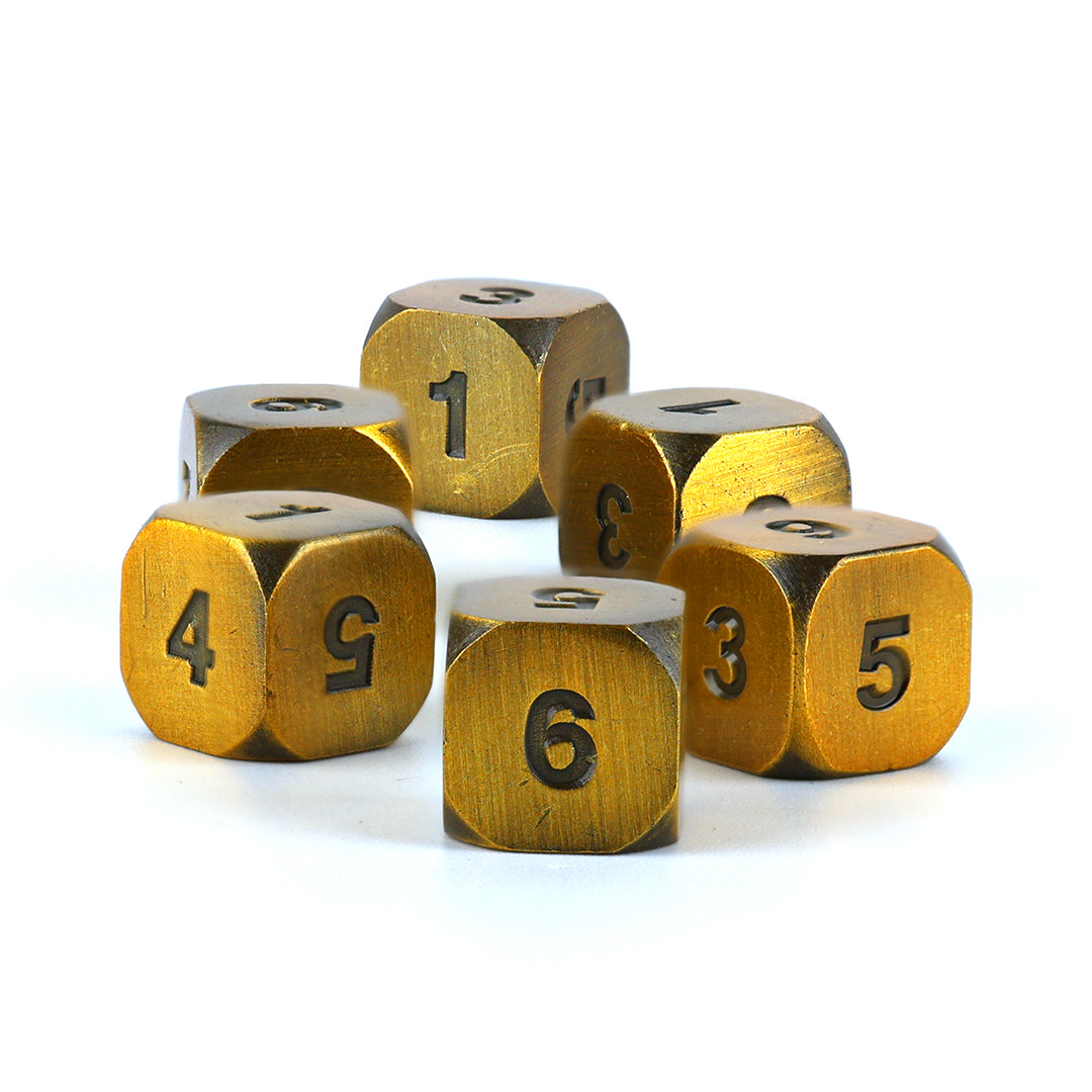gold d6 dice set