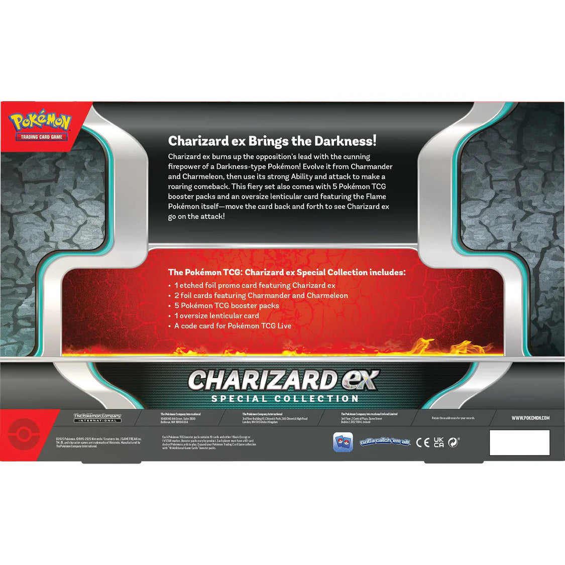 Pokemon Charizard ex special collection back image