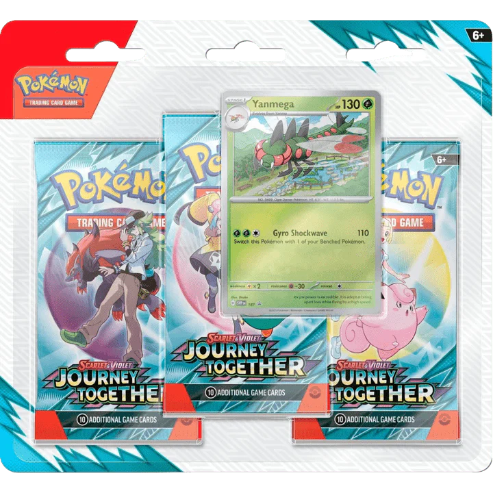 Pokemon TCG Journey Together 3 Pack Blister Yanmega