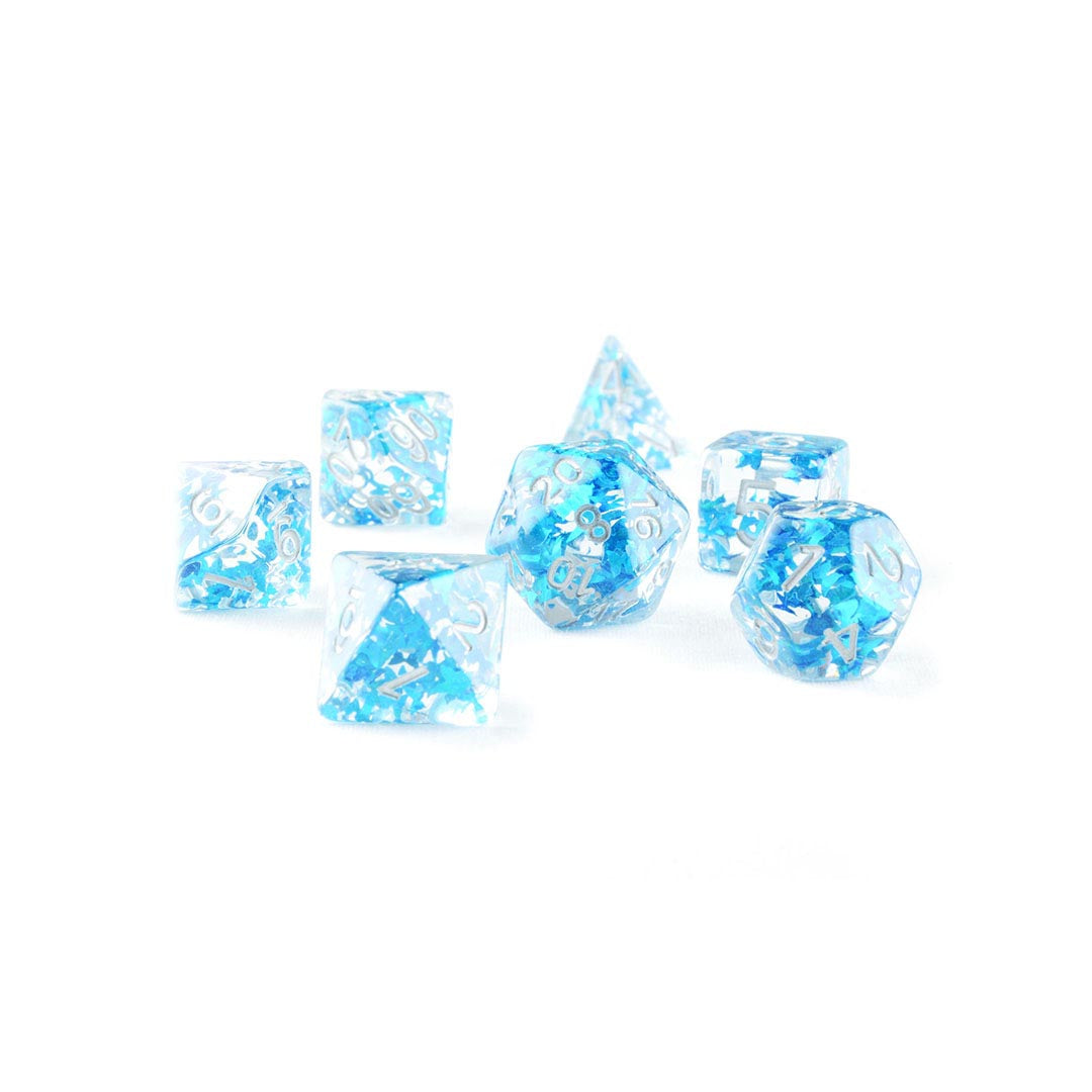 Resin Blue Butterfly DND Dice set