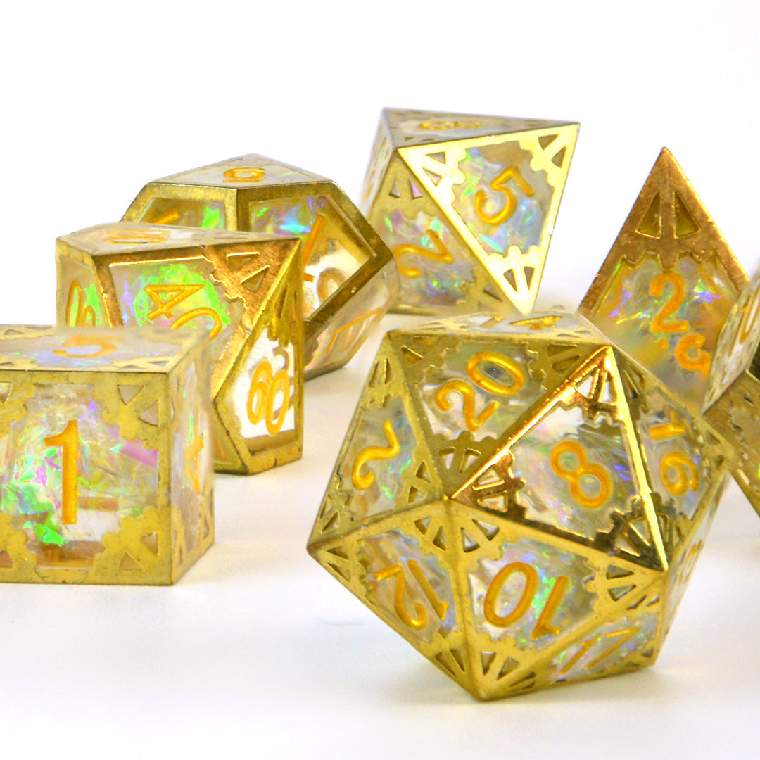 Divine Reliquary DnD Dice Set close up