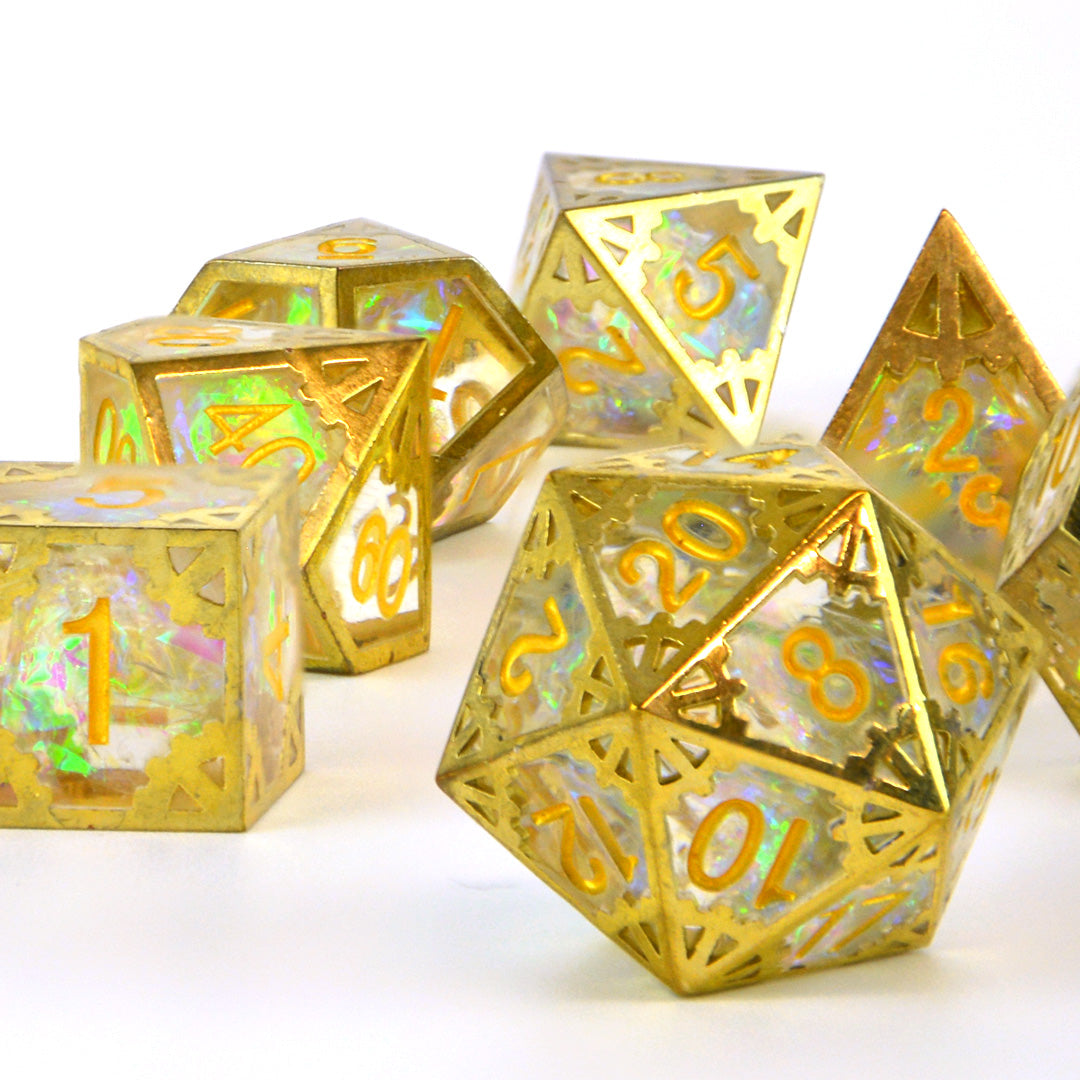 Divine Reliquary DnD Dice Set close up