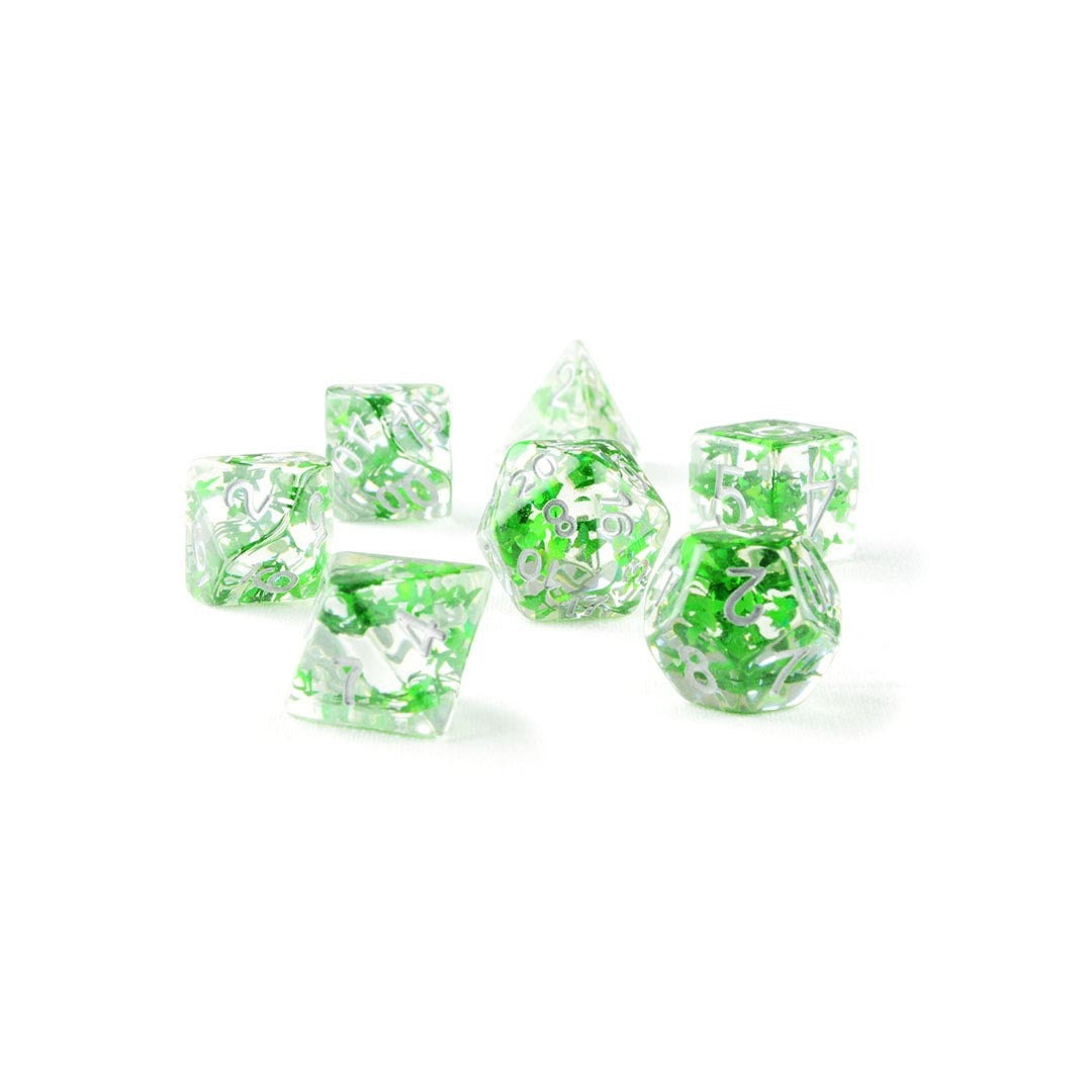 Green Butterfly Resin DND Dice set