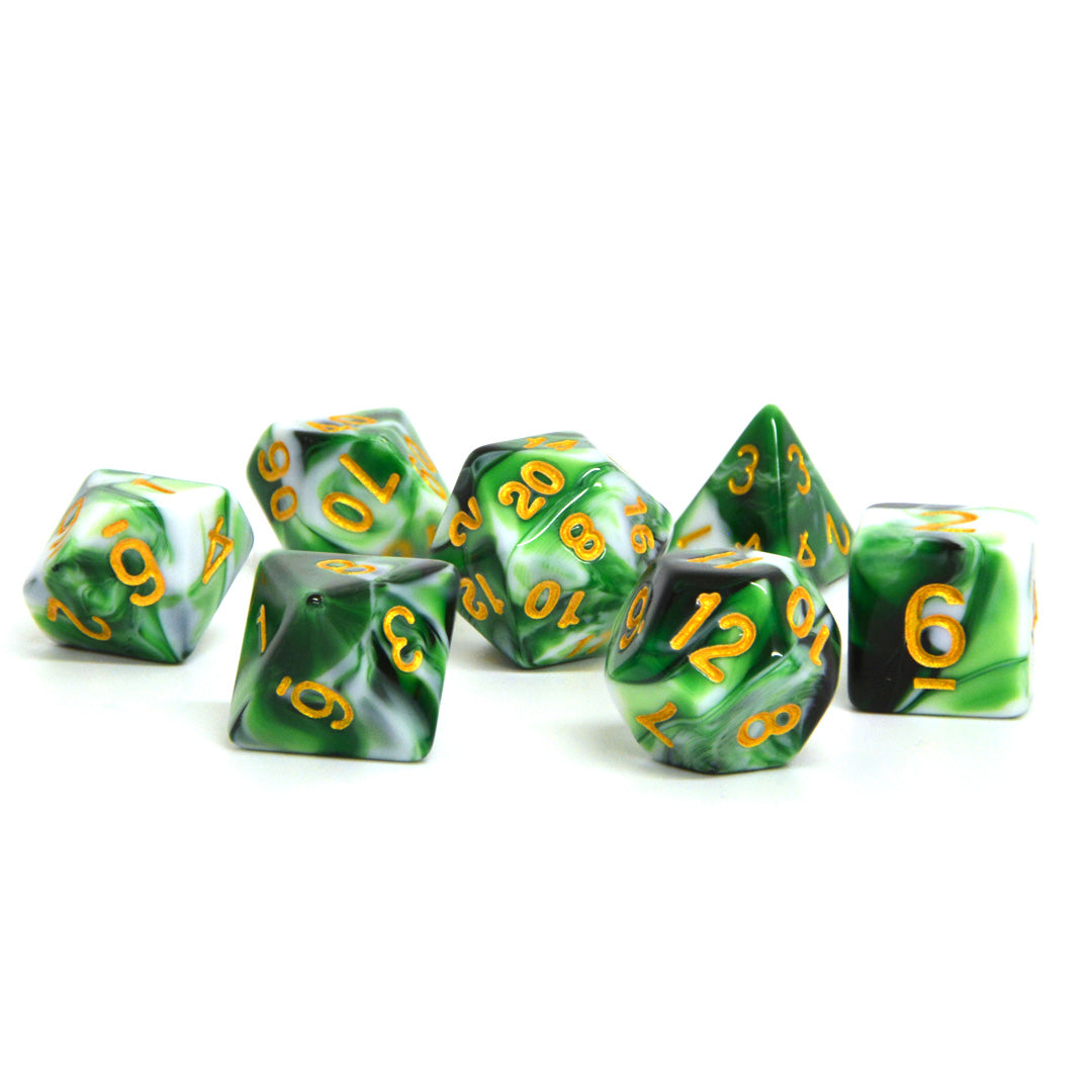 Mint swirl dnd dice set