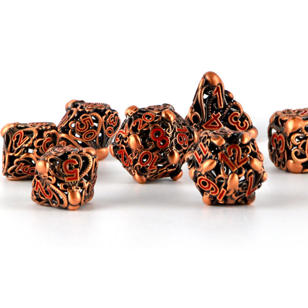 Dice of Ancient One Dice Hollow DND Dice Copper