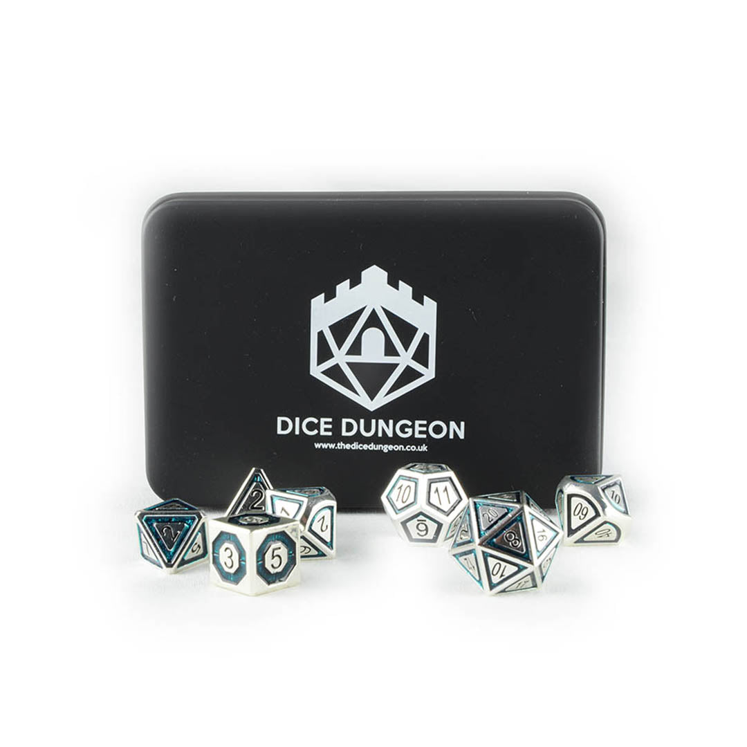 trida the blue dnd dice set with tin