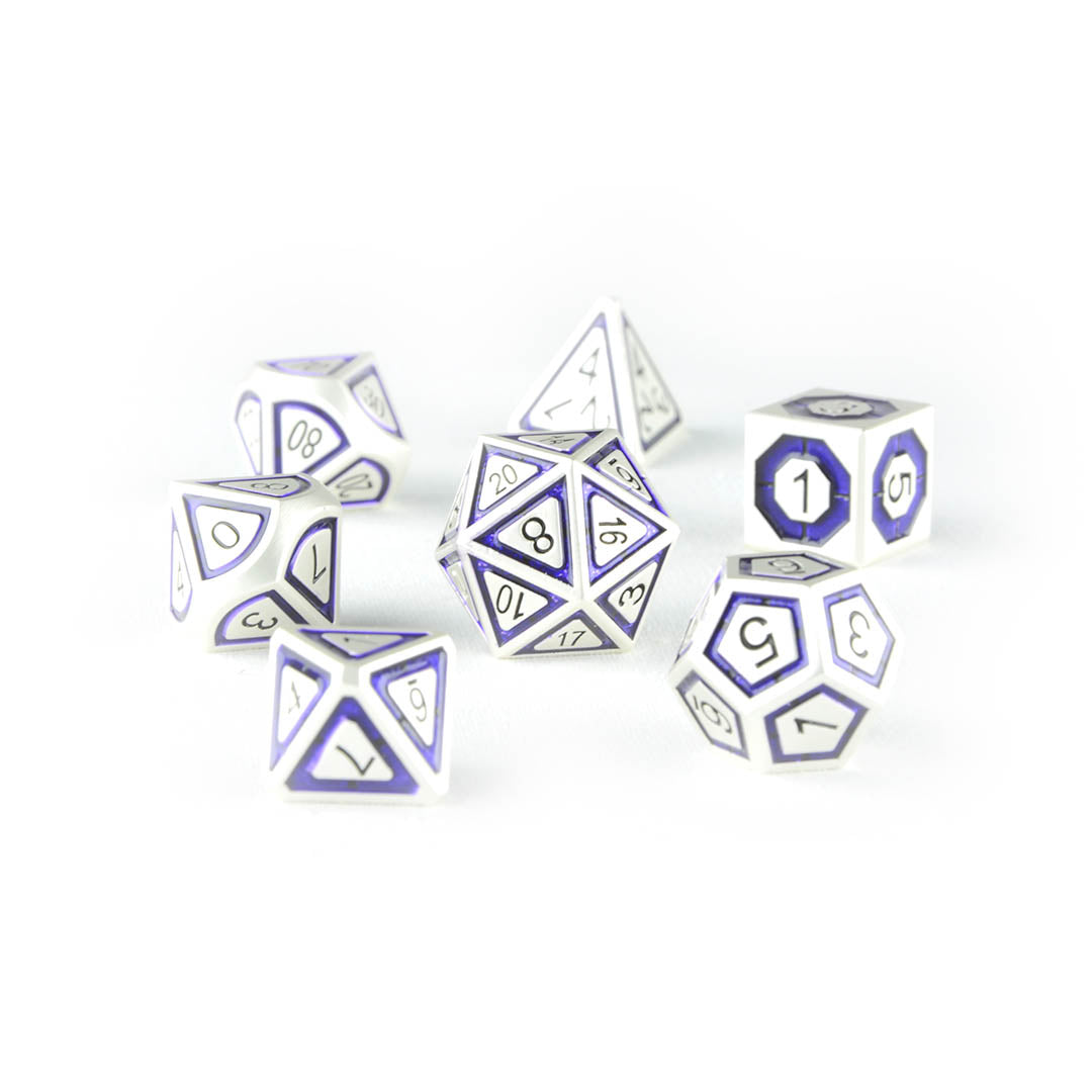 Nox The Shade purple metal dice dnd