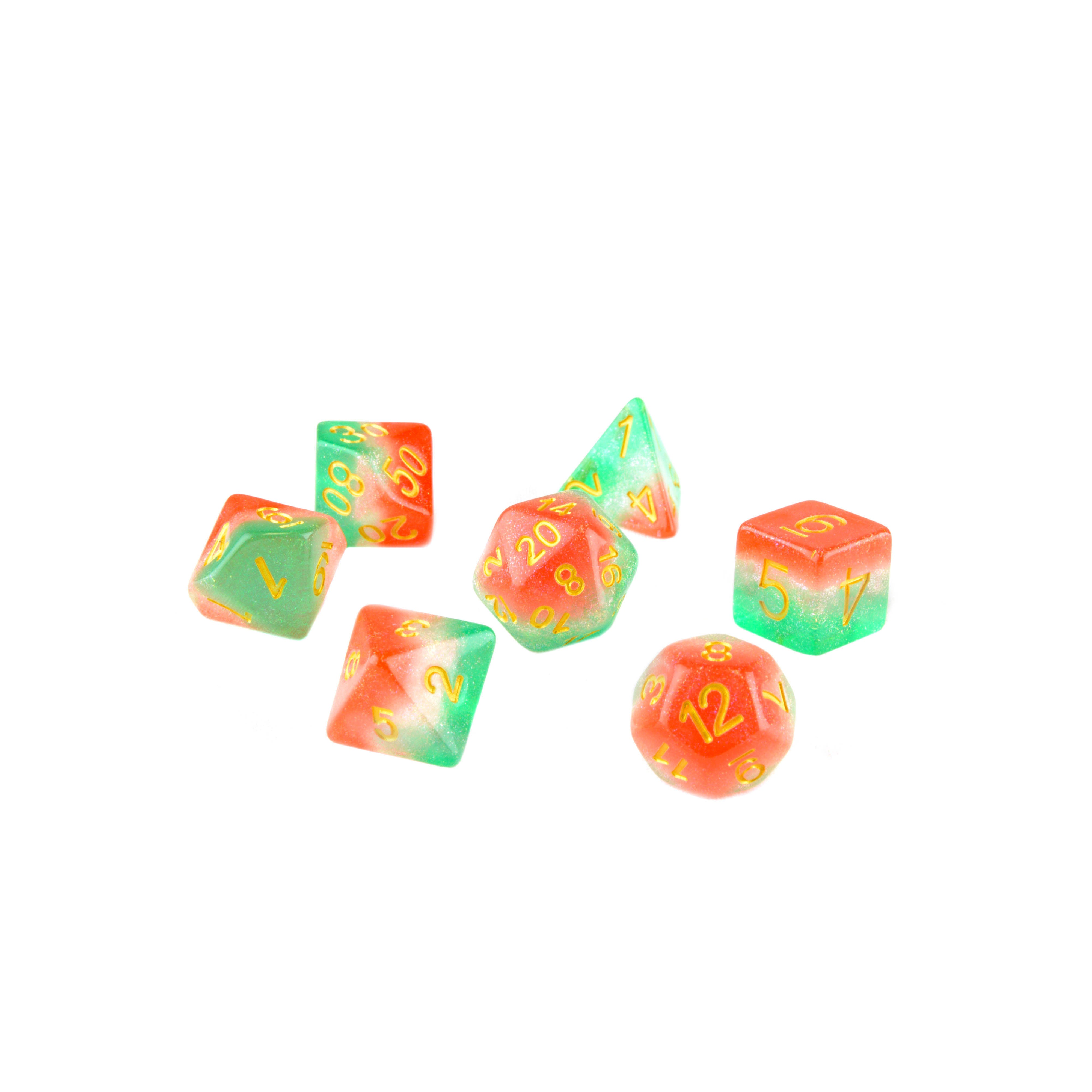 watermelon resin dnd dice set