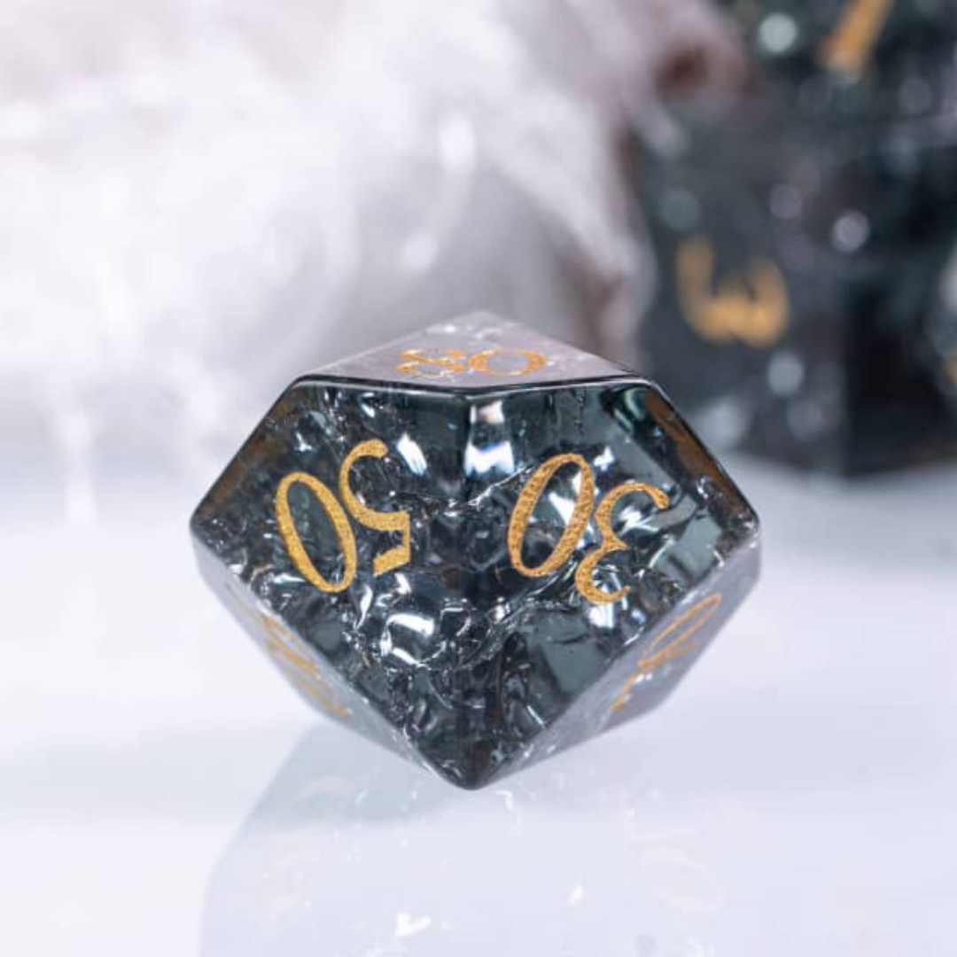 Shattered - Black Cracked Glass