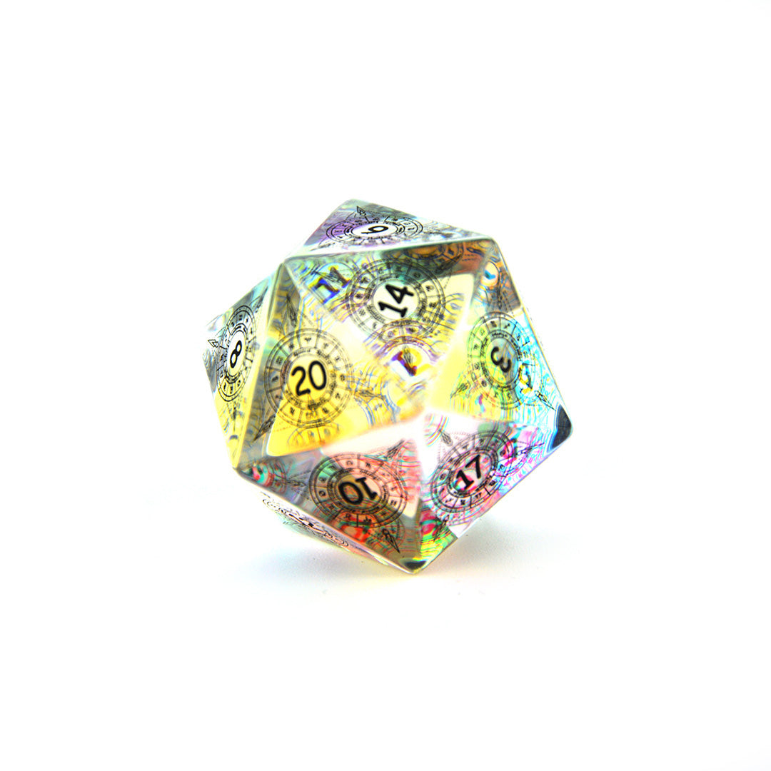 Rainbow crystal d20 dnd dice