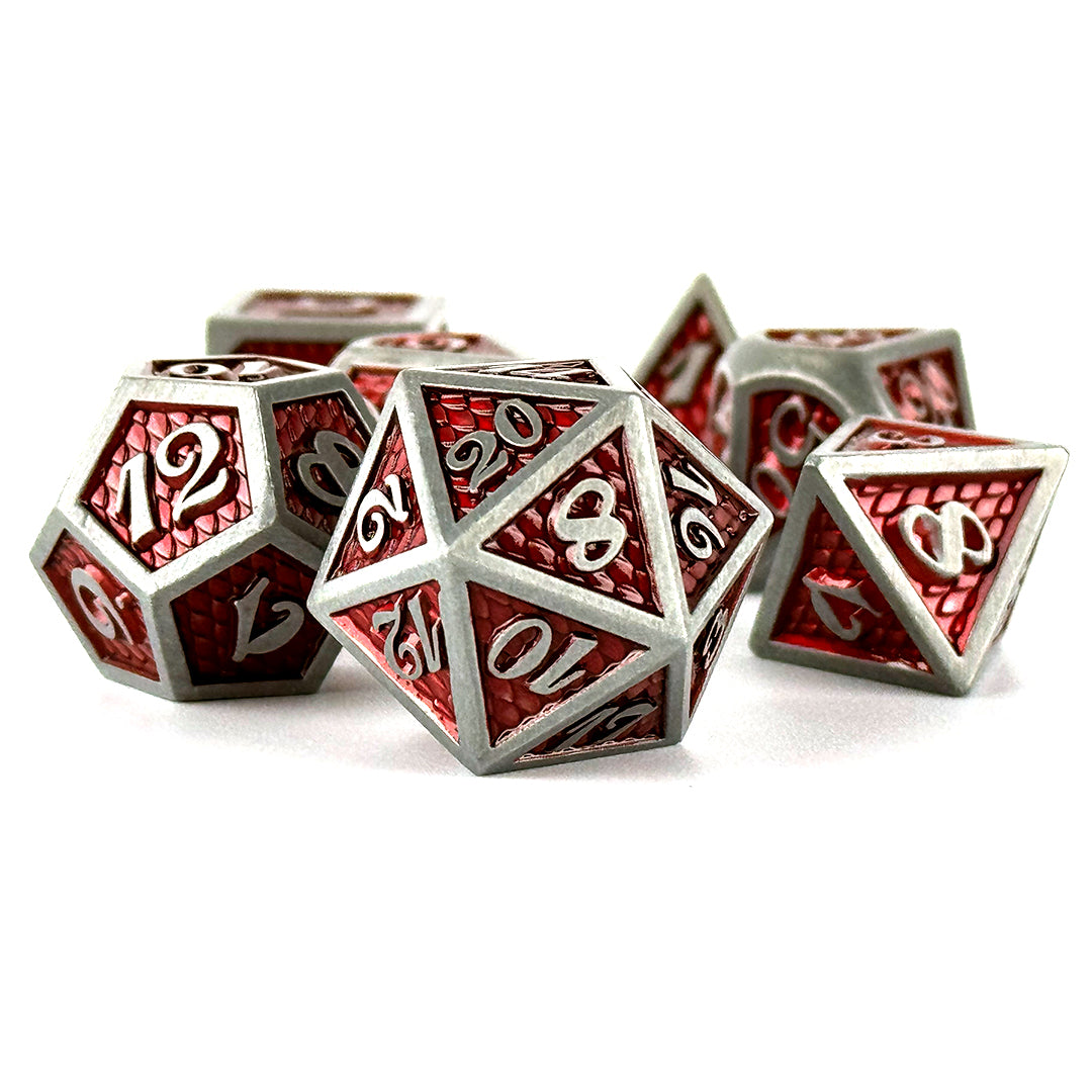 Scales Of The Red Wyrm dnd dice set 