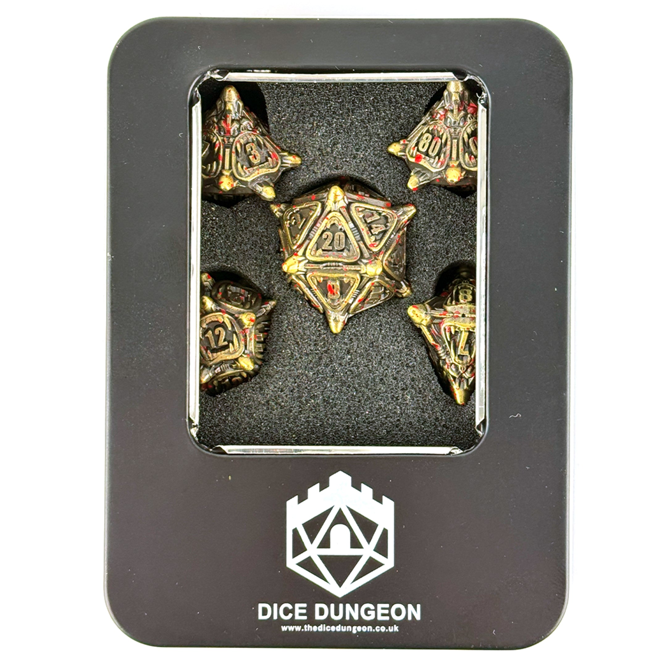 Evil Spirit Yokai dnd dice set with tin