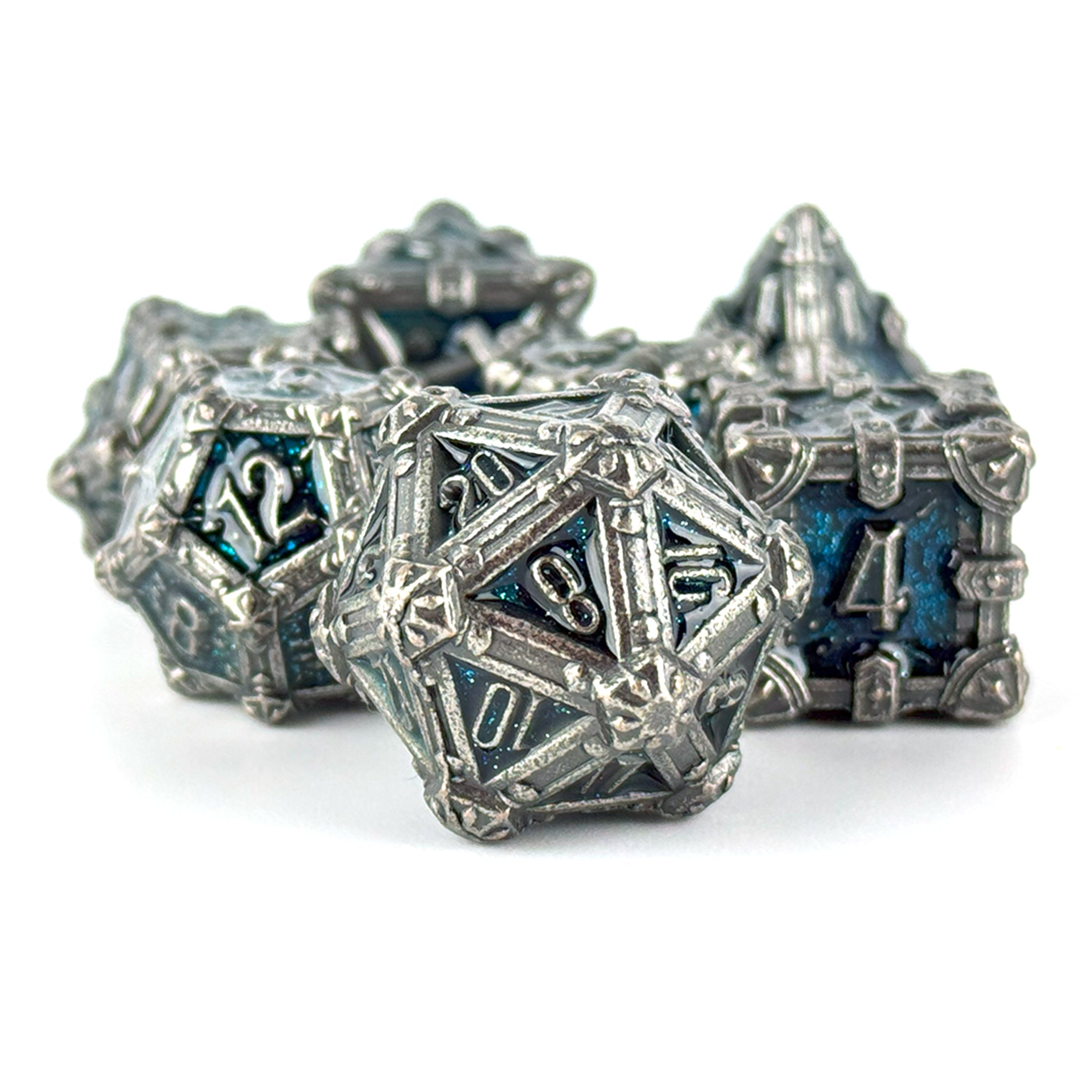 Lodestone Sapphire dnd dice set