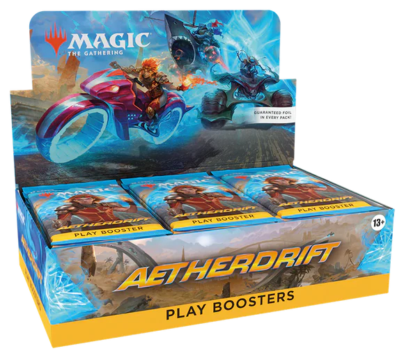 Magic The Gathering; Aetherdrift Play Booster Box left view