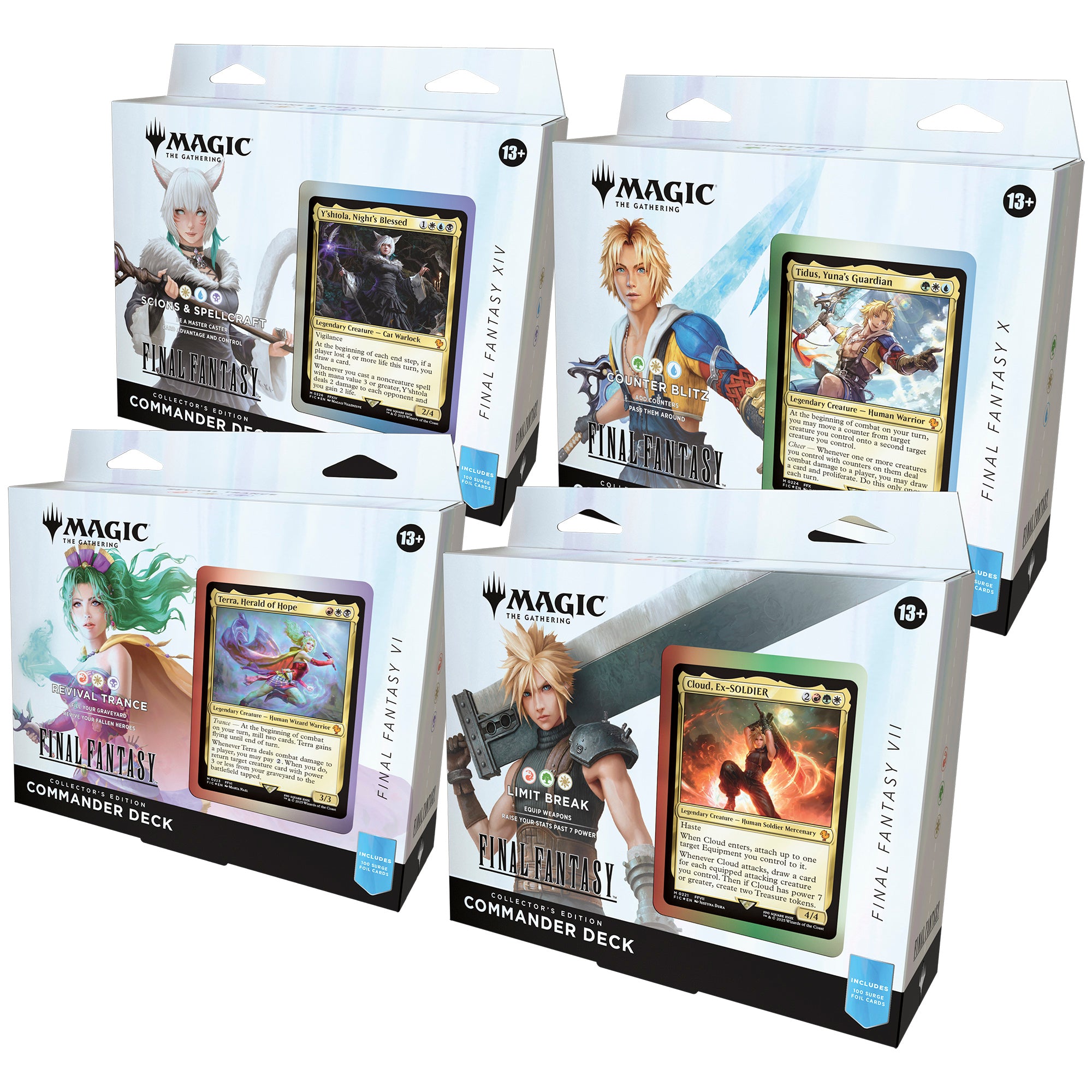 Magic: The Gathering - Final Fantasy Collector Commmander Deck Set of 4