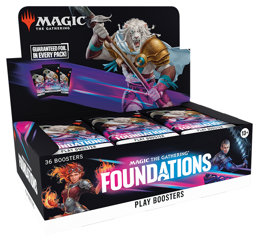 Magic: The Gathering - Foundations Play Booster Box left side view