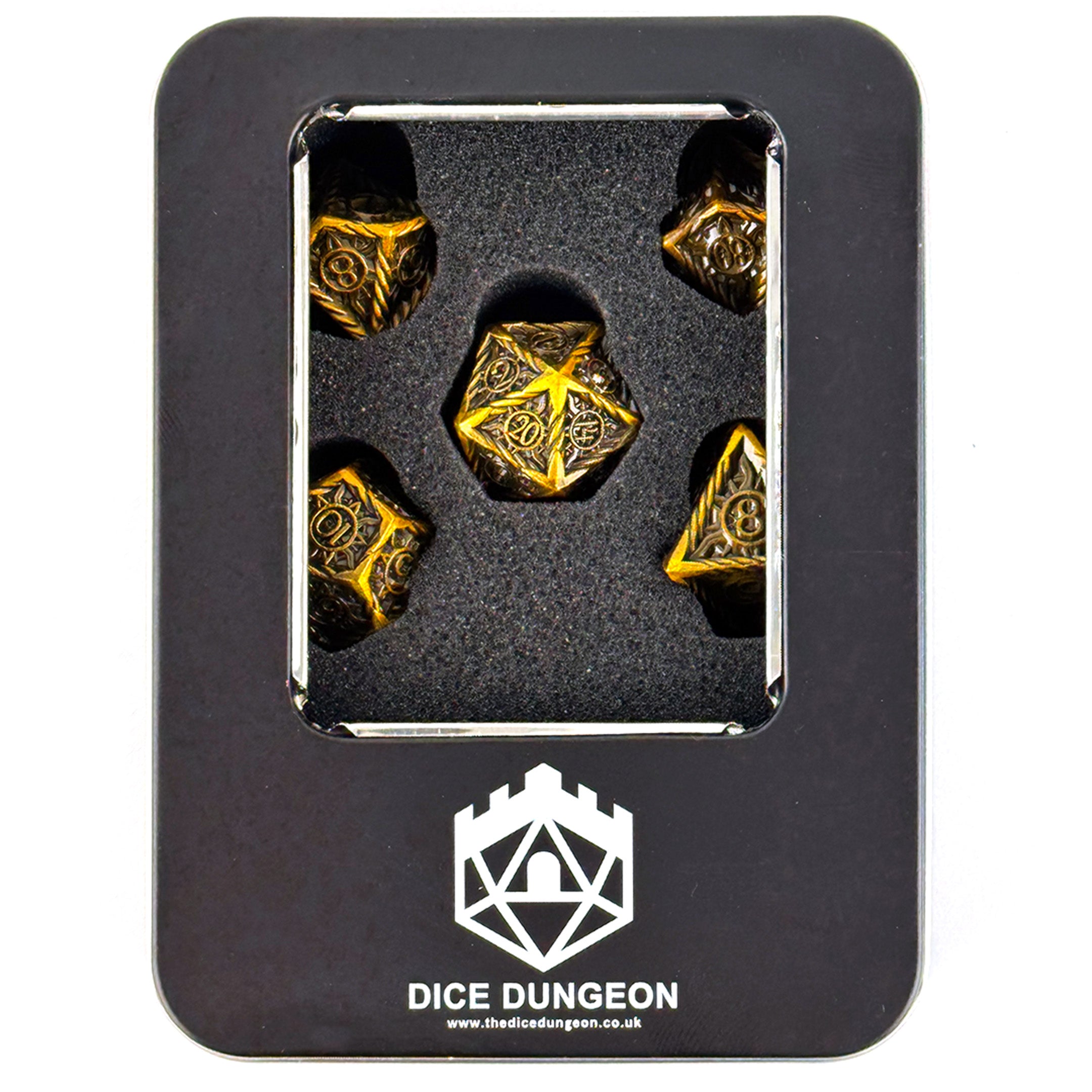 Morninglord: Glory dnd dice set with tin