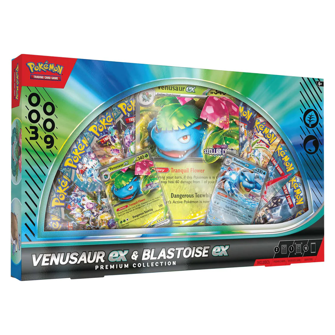 Pokémon TCG: Venusaur /Blastoise ex Premium Collection left view