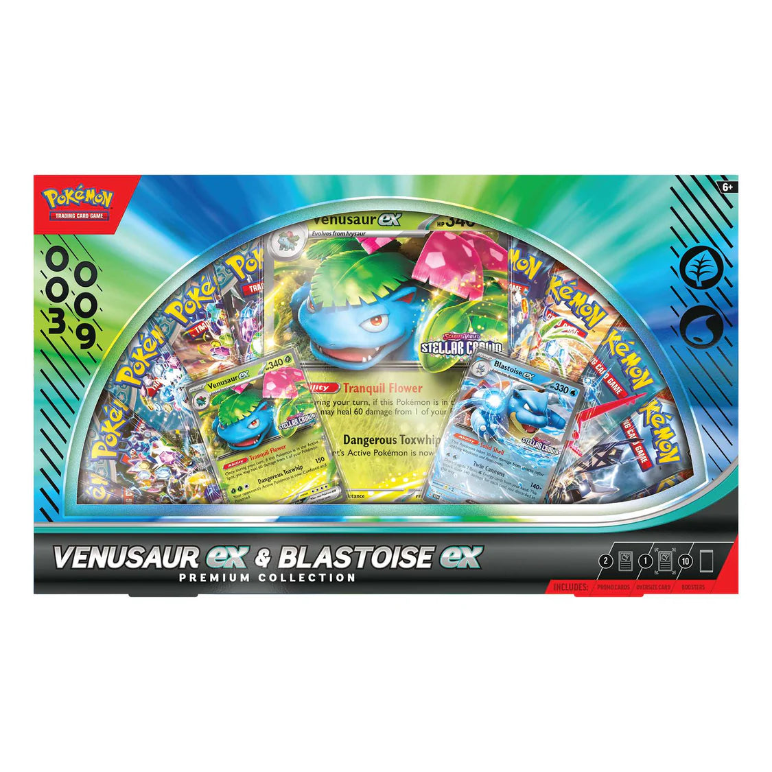 Pokémon TCG: Venusaur /Blastoise ex Premium Collection central view
