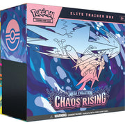Pokémon Trading Card Game Elite Trainer Box Mega Evolution Chaos Rising on a white background