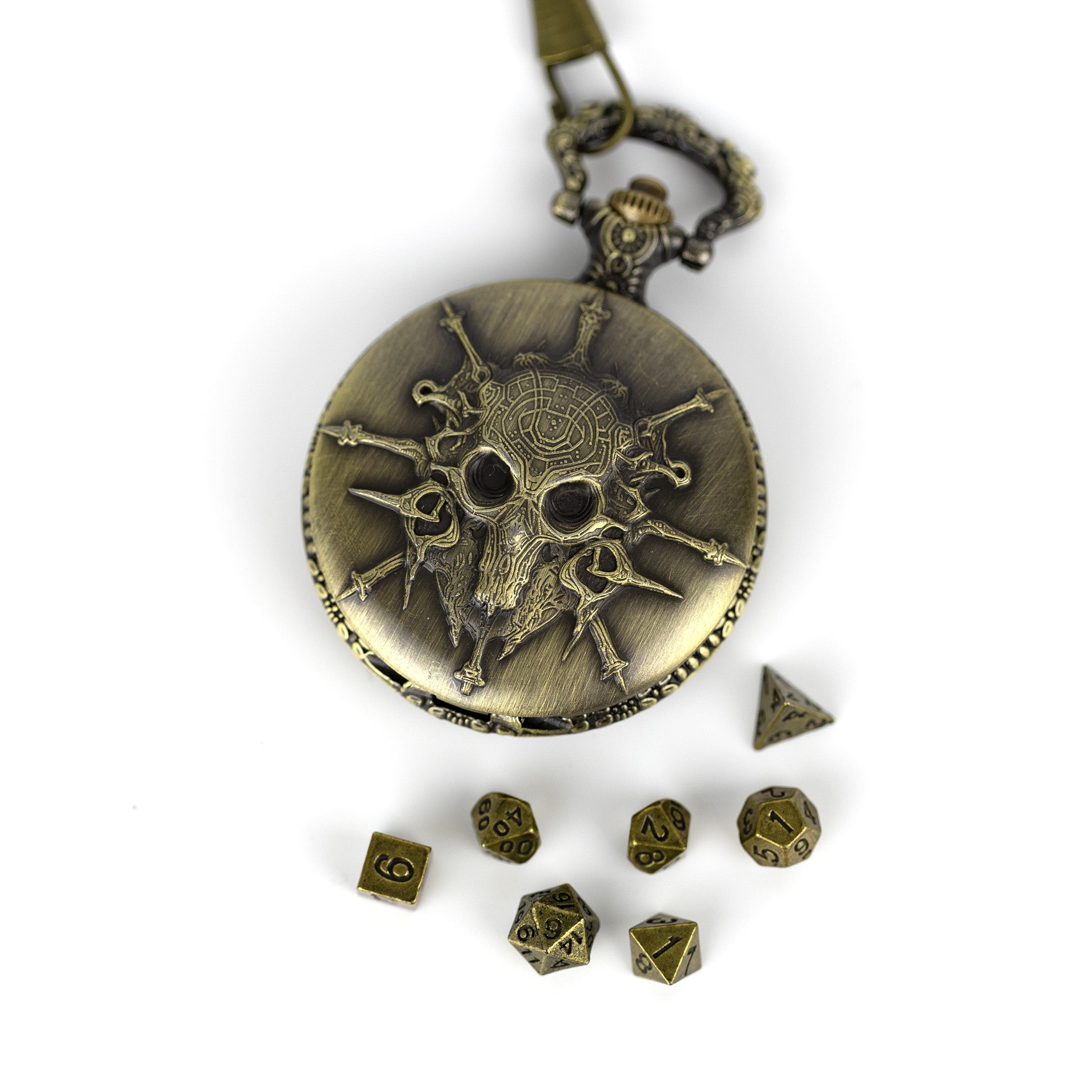 Token Of The Lost Souls - Pocket Watch Filled With Mini Dice