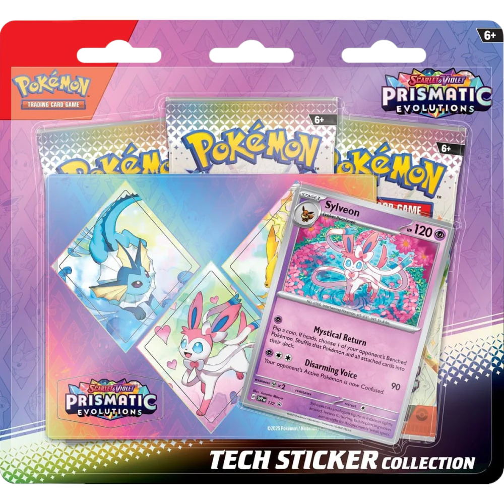 Pokemon TCG Scarlet & Violet Prismatic Evolutions Tech Sticker Collection Sylveon