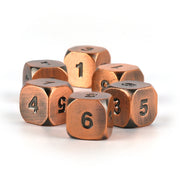 Tarnished Bronze d6 dice set
