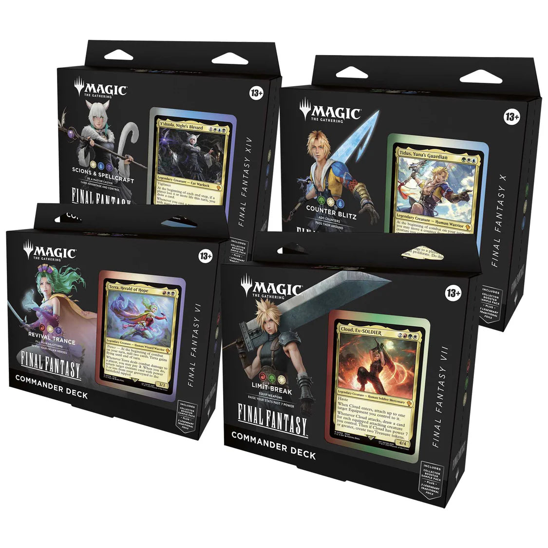 MTG Final Fantasy Commander Deck Set of 4