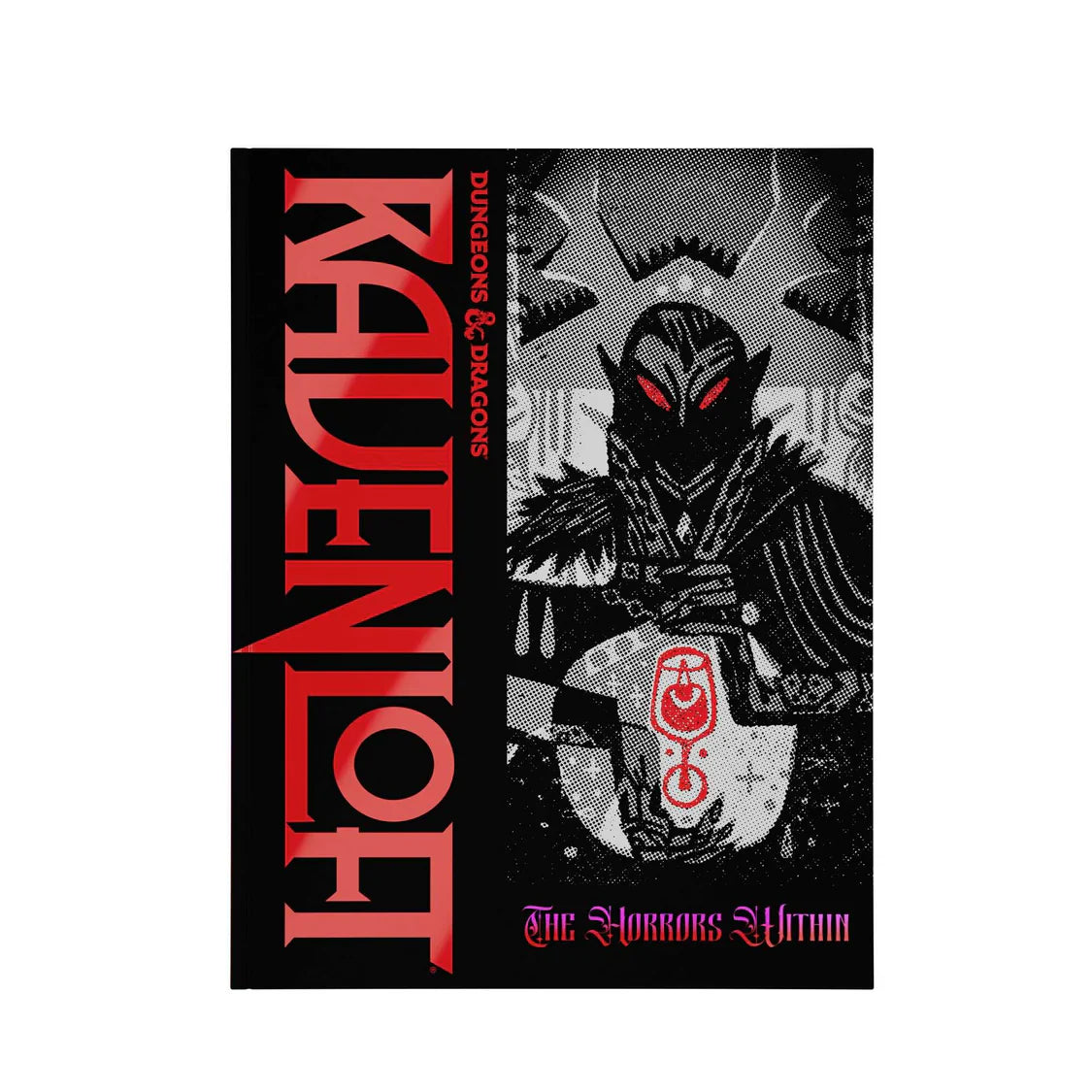 Book cover of Dungeons and Dragons (DND) 'Ravenloft' with a dark-themed illustration and red text on a black background