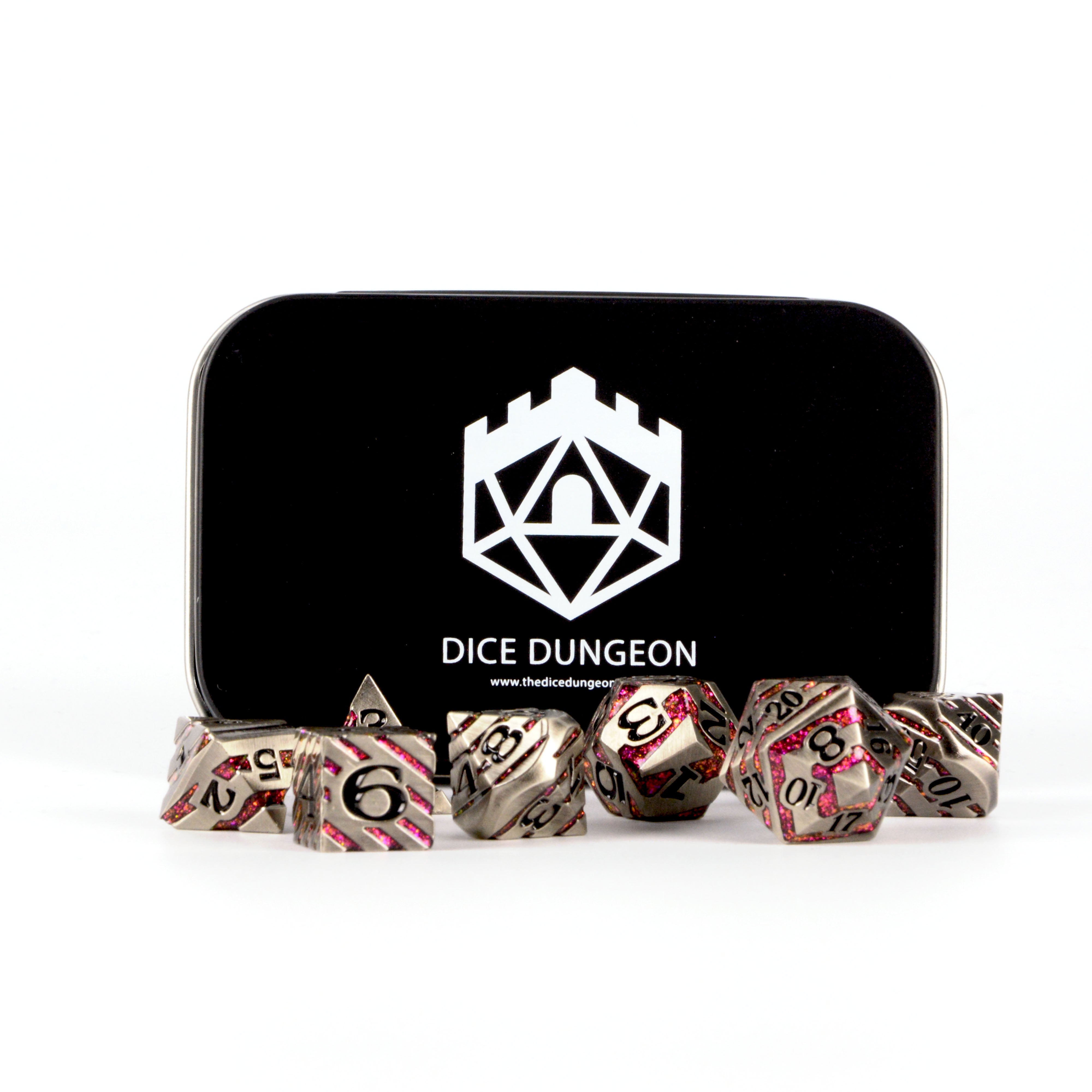 legendary ore bloodstone dnd dice with tin