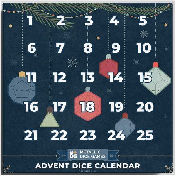 2022 DnD dice advent calendar metallic dice games