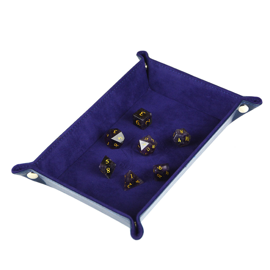purple dnd dice tray 