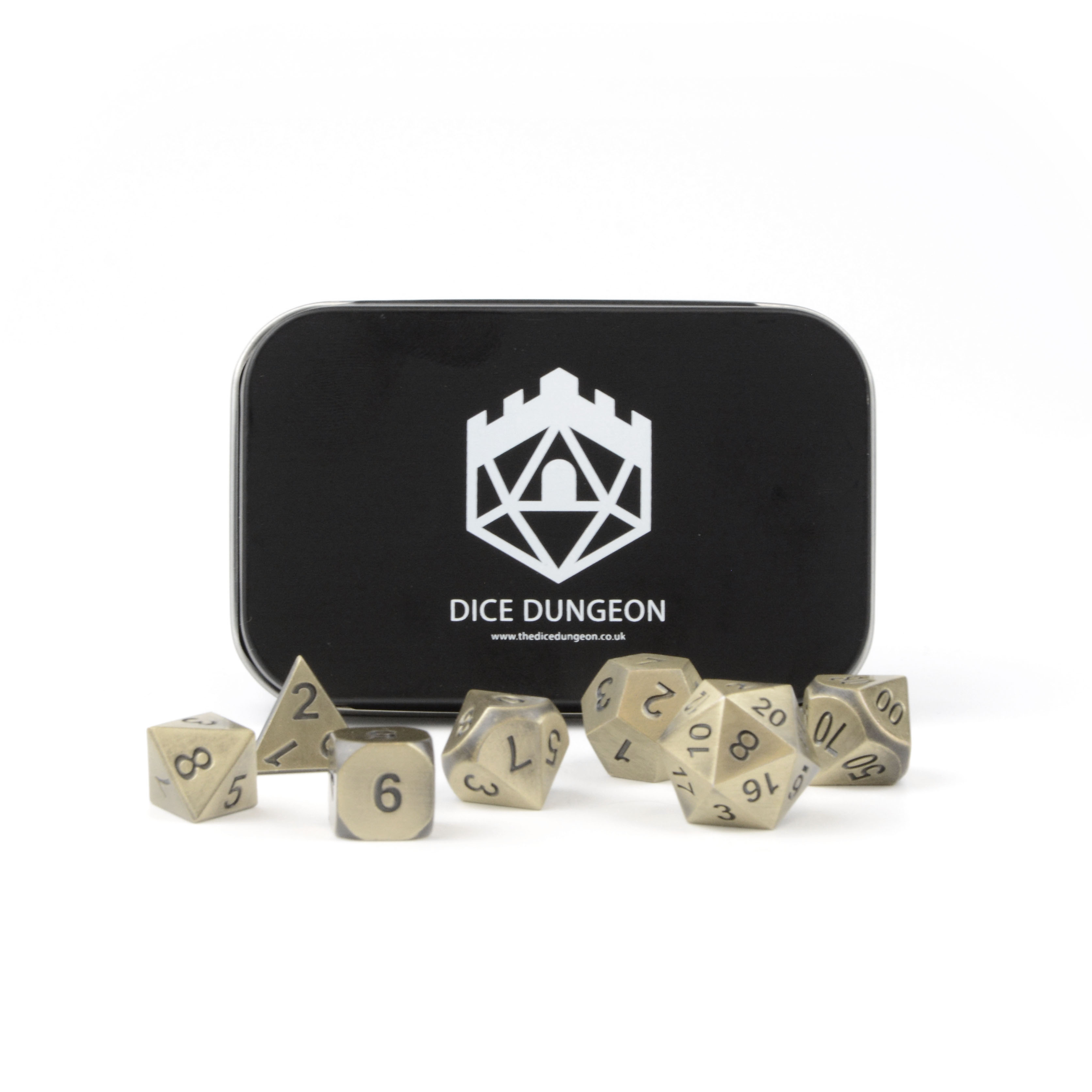 dnd dice tarnished nickel with tin