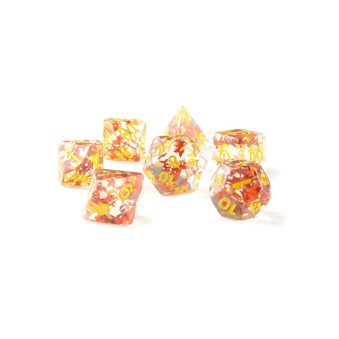 Red Butterfly Resin DND Dice set