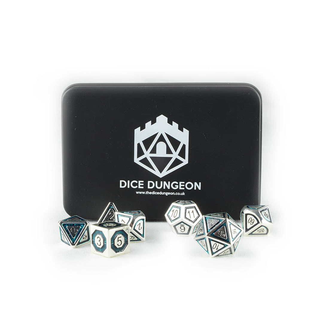 trida the blue dnd dice set with tin 