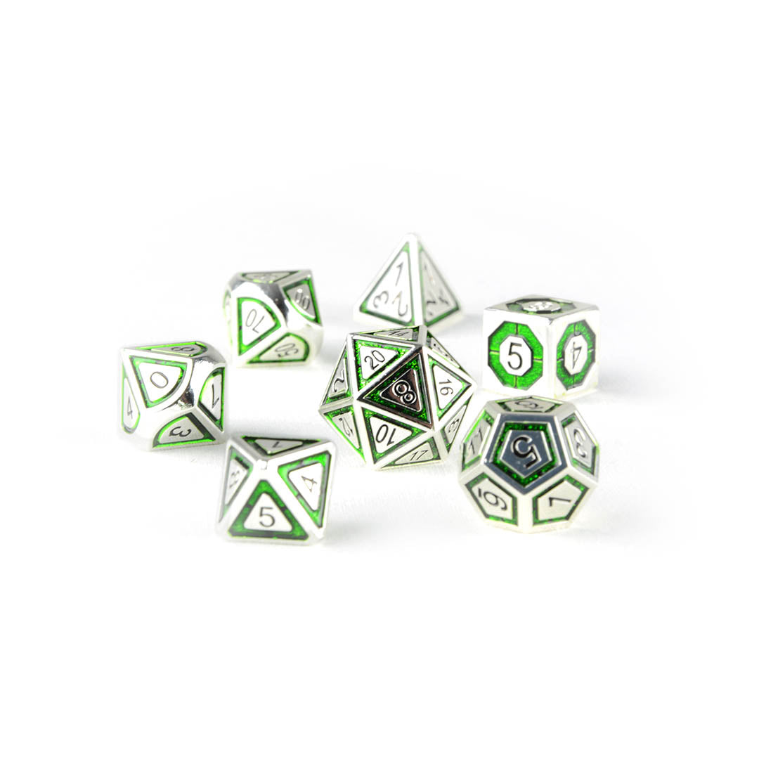 Gaius the Green metal dnd dice set